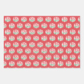 Moderne rote frohe Weihnachten Geschenkpapier Set (Vorderseite)