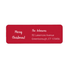 Moderne Rote Frohe Weihnachtsfeier Rücksendeadress
