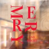 Moderne rote, fröhliche und helle Ferien Fensteraufkleber (Blatt 2)