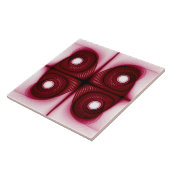 Moderne rote geometrische Struktur Fliese (Seite)