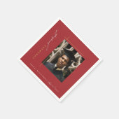 Moderne Rote Graduierungspartei Serviette (Ecke)