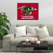 Moderne rote Graduierungstafel Form FotoCollage Poster