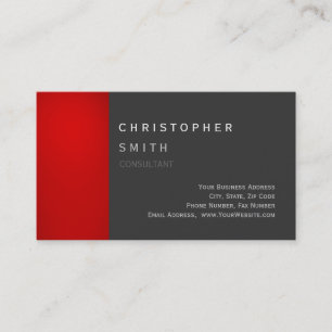 Moderne rote graue einzigartige visitenkarte