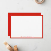 Moderne rote Grenz-Karte Mitteilungskarte (Vorderseite/Rückseite Beispiel)