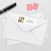 Moderne rote grüne Weihnachtsgeschenk-Rücksendeadr
