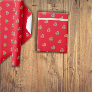 Moderne rote Herz-Muster-Geschenkpapier in Farbe Geschenkpapier