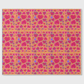 Moderne rote Herzen Geschenkpapier (Flach)