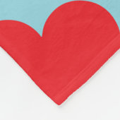 Moderne rote Herzen Geschwisterfoto Collage Fleecedecke (Ecke)