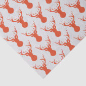 Moderne Rote Hirsche Kopf-Silhouetten Seidenpapier (Detail)