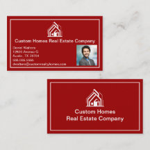 Moderne rote Immobilienfirma Makler Foto