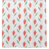 Moderne rote Ingwer-Aquarell Duschvorhang (Vorderseite)