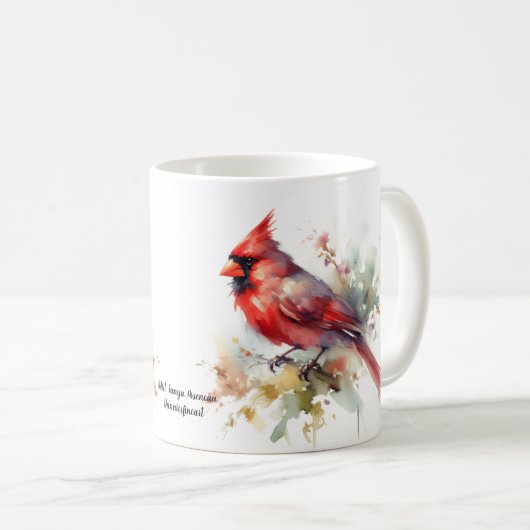 Moderne Rote Kardinalfarbe Kaffeetasse (VorderseiteRechts)