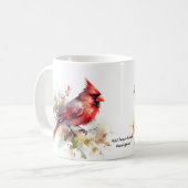 Moderne Rote Kardinalfarbe Kaffeetasse (Vorderseite Links)