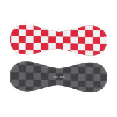 Moderne rote kroatische geometrische Schachbrett Baseball (Paneele)