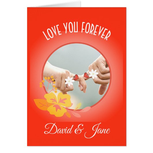 Moderne Rote Liebe Foto Valentinstag Cards (Vorne)