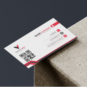 Moderne rote Linie Visitenkarte