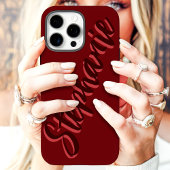Moderne rote minimalistische Skriptname Case-Mate iPhone Hülle