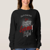 Moderne rote Monogramm-Gewinner im Leben des Grace Sweatshirt (Vorderseite)