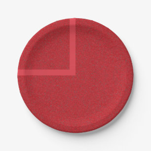 Moderne rote Noise-Papierplatte in L-Form - Anpass Pappteller