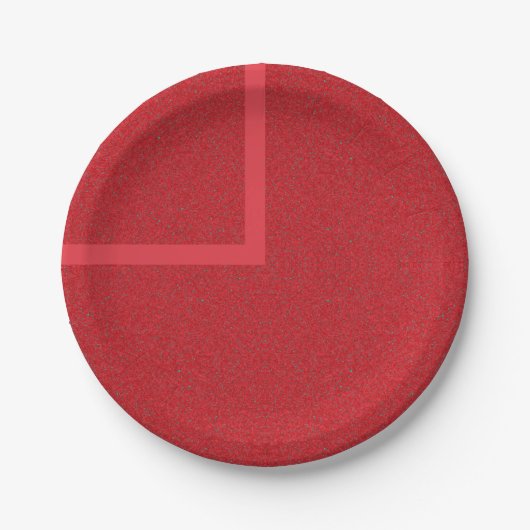 Moderne rote Noise-Papierplatte in L-Form - Anpass Pappteller (Vorderseite)