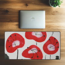 Moderne Rote Poppies mit moderner Wasserfarbe Stil