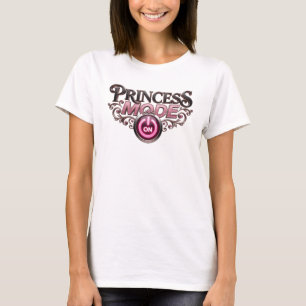 Moderne rote PRINCESS MODE Zitat-Shirt T-Shirt