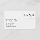 Moderne rote Punkt-Sänger-Visitenkarte Visitenkarte (Rückseite)