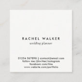 Moderne rote quadratische Planer-mit Quadratische Visitenkarte (Rückseite)