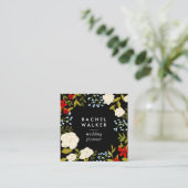 Moderne rote quadratische Planer-mit Quadratische Visitenkarte (Stehend Vorderseite)