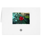 Moderne Rote Rose Benutzerdefinierte TextGremium-K (Rückseite Horizontal)