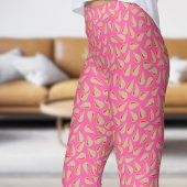Moderne Rote Rose Flick Pattern Leggings