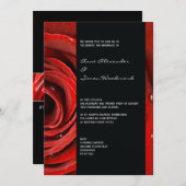 Moderne Rote Rose Hochzeit Einladung 5 x 7 (Vorne/Hinten)