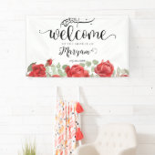 Moderne Rote Rose Islamische Muslimdusche Banner (Insitu)