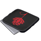 Moderne Rote Rose - Laptop-Sieb Laptopschutzhülle (Vorne Knopf)