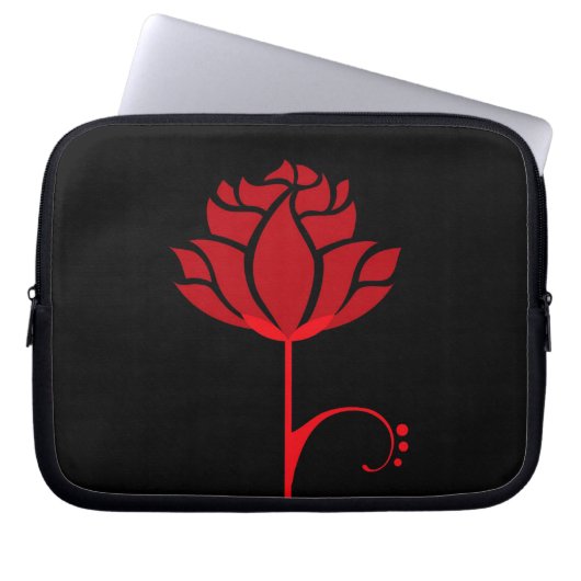 Moderne Rote Rose - Laptop-Sieb Laptopschutzhülle (Vorderseite)