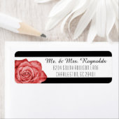 Moderne Rote Rose Schwarz/Weiß Streifen nach Maß (Insitu)