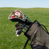 Moderne rote Rosen mit Monogramm und Name Golf Headcover (In SItu)