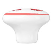 Moderne Rote Schmetterlingsknöpfe Hübsche Mädchenk Keramikknauf (Seitenansicht)