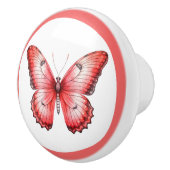 Moderne Rote Schmetterlingsknöpfe Hübsche Mädchenk Keramikknauf (Rechts)