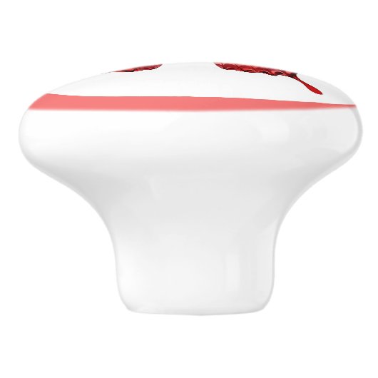 Moderne Rote Schmetterlingsknöpfe Hübsche Mädchenk Keramikknauf (Seitenansicht)