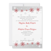 Moderne Rote Schneeflocken & Silbergraue Sterne Ho