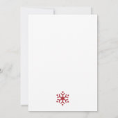 Moderne Rote Schneeflocken & Silbergraue Sterne Ho Einladung (Rückseite)