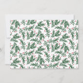 Moderne Rote Schrift Vier Foto Frohe Weihnachten (Rückseite)