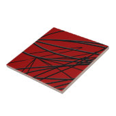 Moderne rote schwarze Abstraktion Fliese (Seite)