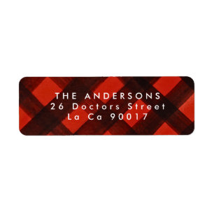 Moderne rote schwarze Karo Weihnachten