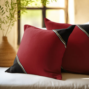 Moderne rote schwarze Kissenhülle Kissen