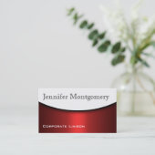 Moderne, rote schwarze und weiße Visitenkarten Visitenkarte (Stehend Vorderseite)