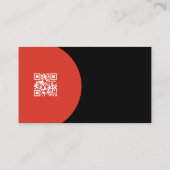 Moderne rote schwarze Unternehmens-QR-Code-Visiten Visitenkarte (Rückseite)