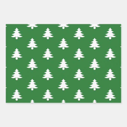 Moderne rote, schwarze Weihnachtsbaumen Geschenkpapier Set (Vorderseite 2)