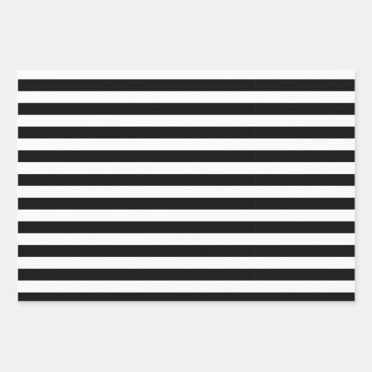 Moderne rote, schwarze, weiße Kreise und Streifen Geschenkpapier Set (Vorderseite 3)